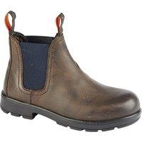 Roamers Men's Waxy Leather Ankle Boots in Brown | Size: 11