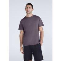 Animal Men's 'Icon' Logo Print Lightweight Cotton Relaxed Fit Casual T-Shirt in Grape | Size: XL