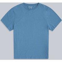 Animal Men's 'Icon' Logo Print Lightweight Cotton Relaxed Fit Casual T-Shirt in Blue | Size: XS