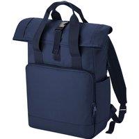 Bagbase Men's Roll Top Twin Handle Backpack in Mid Navy