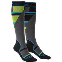 Bridgedale Men's Ski Mountain Junior Racer Over Calf Merino Performance Socks in Grey | Size: XL