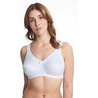 Royce Lingerie Women's Grace Comfort Non Wired Bra in White | Size: 34E