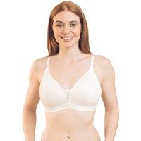 Royce Lingerie Women's Posie T-Shirt Non-Wired Bra in Ivory | Size: 28C