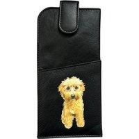 Mala leather Women's Coco Dog Glasses Leather Wide Fit Case in Black