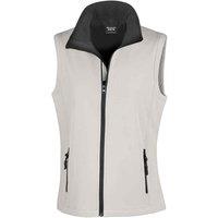 Result Women's Core Printable Soft Shell Bodywarmer in White | Size: 2XL