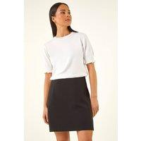 Roman Women's Petite Ponte Stretch Pencil Skirt in Black | Size: 18