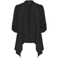 Evans Women's Lightweight Waterfall Jacket in Black | Size: 22-24