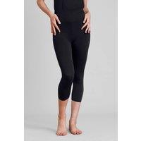 Enorsia Women's High Waisted Cropped Active Leggings in Black | Size: 14