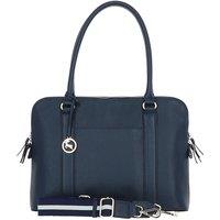 Ashwood Leather Women's 'Cuore di Cuoio' 3 Section Large Leather Handbag in Navy