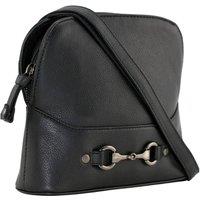 Mala leather Women's Steed Curved Leather Cross Body Bag in Black