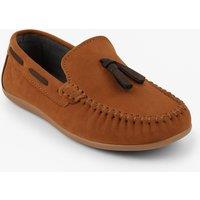 SIRRI Boy's Kids Suede Slip-On Penny Loafers in Tan | Size: 2.5