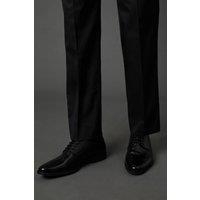 Burton Men's Black Leather Smart Derby Shoes | Size: 8