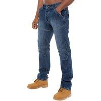 Enzo Men's Straight Leg Denim Jeans in Blue | Size: 44R