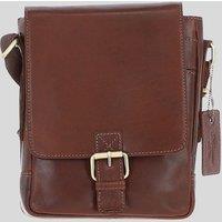Ashwood Leather Men's Compact Leather Flap Over Bag in Tan