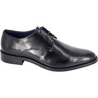 Roamers Men's Plain Leather Gibson Shoes in Black | Size: 6