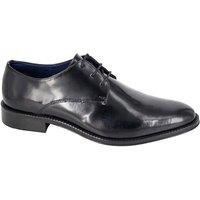 Roamers Men's Plain Leather Gibson Shoes in Black | Size: 7