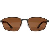 Serengeti Men's Rectangle Matte Gunmetal Mineral Polarized Drivers Photochromic Kean in Grey