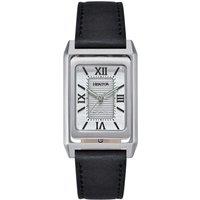 Heritor Automatic Men's Esteban Leather Band Watch in Silver