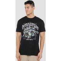 Stranger Things Demogorgon Band Tee T-Shirt, Black | Size: 4XL