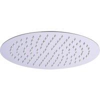Bathroom Kingdom 250mm Chrome Round Stainless Steel Slim Shower Head in Silver