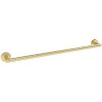 Bathroom Kingdom Melbourne Brushed Brass Round Towel Rail in Gold