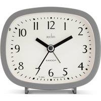 Acctim Hilda Analogue Alarm Clock Non Ticking Sweep Crescendo Alarm with Backlight in Light Grey