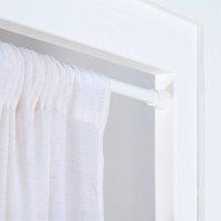 OHS Shower Curtain Tension Pole Extendable Rod in White | Size: 120 cm