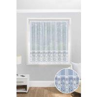 Tyrone Textiles Heavy Base Lace Net Curtain Cut Panel Ideal for Bathrooms, Kitchens & Living Rooms in White | Size: 500 cm width x 114 cm drop