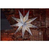 Marco Paul Hanging LED Silver Origami Star Christmas Decoration | Size: 50 cm x 50 cm