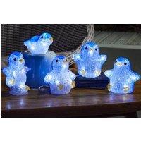 Marco Paul 5pc Pre-Lit Christmas Penguins String Lights in Blue