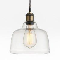CGC Lighting Honey Clear Glass Dome Diner Lampshade