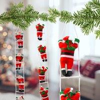Globrite 4 Santa Claus Climbing Rope - Christmas Tree Decorations in Red