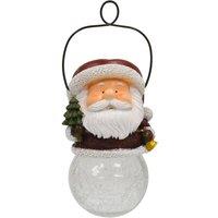 Globrite Santa Crackle Ball LED Christmas Solar Light in White