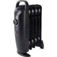 Alivio 5-Fins Oil Filled Room Heater with Adjustable Thermostat in Black