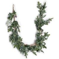 Shatchi 180cm Cypress Pine Garland Realistic Pine Cone Christmas Decor in Green | Size: 180 cm