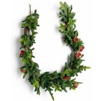 Shatchi 180cm Garland for Home Christmas Decoration in Green | Size: 180 cm