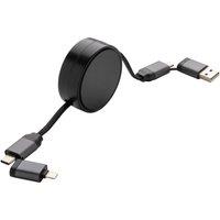 XD XCLUSIVE Terra Aluminium 6-In-1 Retractable Connector Cable in Grey