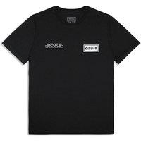 Rock Off officially Licensed Products Oasis Global Cities Logo T-Shirt in Black | Size: Medium