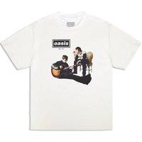 Rock Off officially Licensed Products Oasis Cigarettes & Alcohol Oversized Heavyweight Boxy Fit T-Shirt in White | Size: Large
