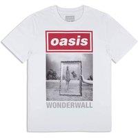 Rock Off officially Licensed Products Oasis Wonderwall Single Cover T-Shirt in White | Size: XL