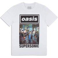 Rock Off officially Licensed Products Oasis Supersonic Single Cover T-Shirt in White | Size: 3XL