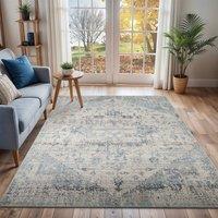 Livabliss Vintage Oriental Boho Lya Area Rug in Ivory | Size: 200 cm x 200 cm