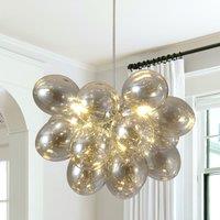 Garwarm 3 Light Dimmable Glass Globe Chandelier in Yellow