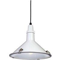 Netlighting Eden 1 Light Dome Ceiling Pendant White IP44 E27