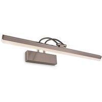 Netlighting LED 1 Light Picture Wall Light 11w Brushed Steel in Grey