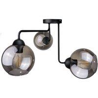 Netlighting Cosmo Multi Arm Semi Flush Ceiling Light Black 50cm 3x E27