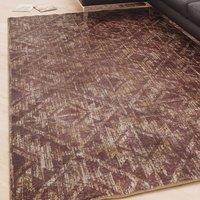 Kukoon Burgundy Trellis Soft Chenille Washable Living Room Area Rug | Size: 200 cm x 290 cm