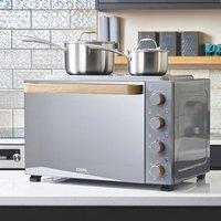 Cooks Professional 48L Mini Oven with 2 Hobs - Electric Multifunction Countertop Cooker in Grey