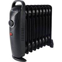 Alivio 9-Fins Oil Filled Room Heater with Adjustable Thermostat in Black