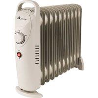 Alivio 11-Fins Oil Filled Room Heater with Adjustable Thermostat in White
